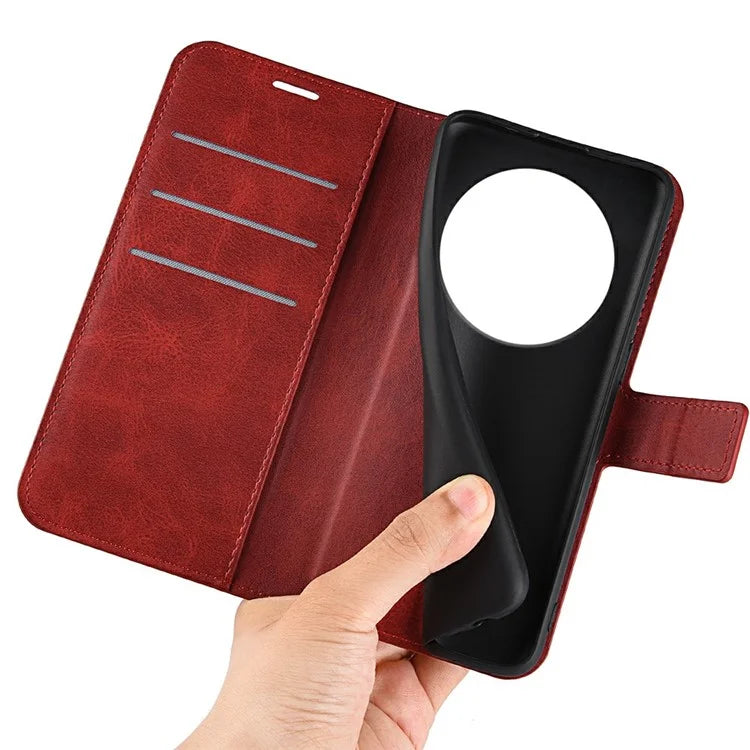 For Xiaomi Redmi 14C 4G Stand Case Anti-Scratch Calf Texture Leather Phone Cover