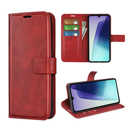 For Xiaomi Redmi 14C 4G Stand Case Anti-Scratch Calf Texture Leather Phone Cover