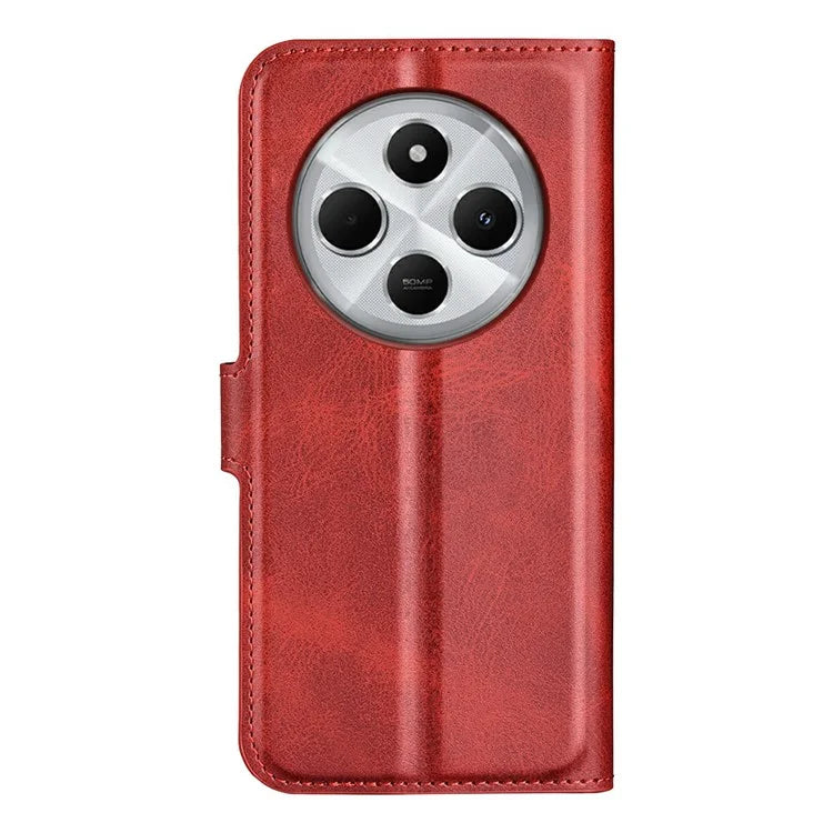 For Xiaomi Redmi 14C 4G Stand Case Anti-Scratch Calf Texture Leather Phone Cover