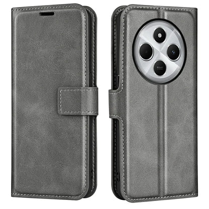 For Xiaomi Redmi 14C 4G Stand Case Anti-Scratch Calf Texture Leather Phone Cover