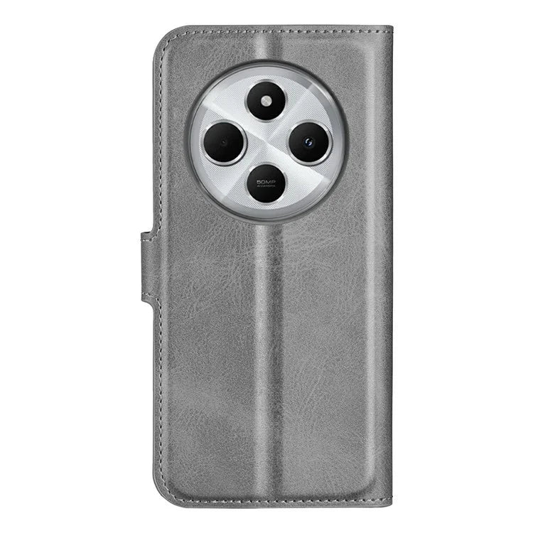 For Xiaomi Redmi 14C 4G Stand Case Anti-Scratch Calf Texture Leather Phone Cover