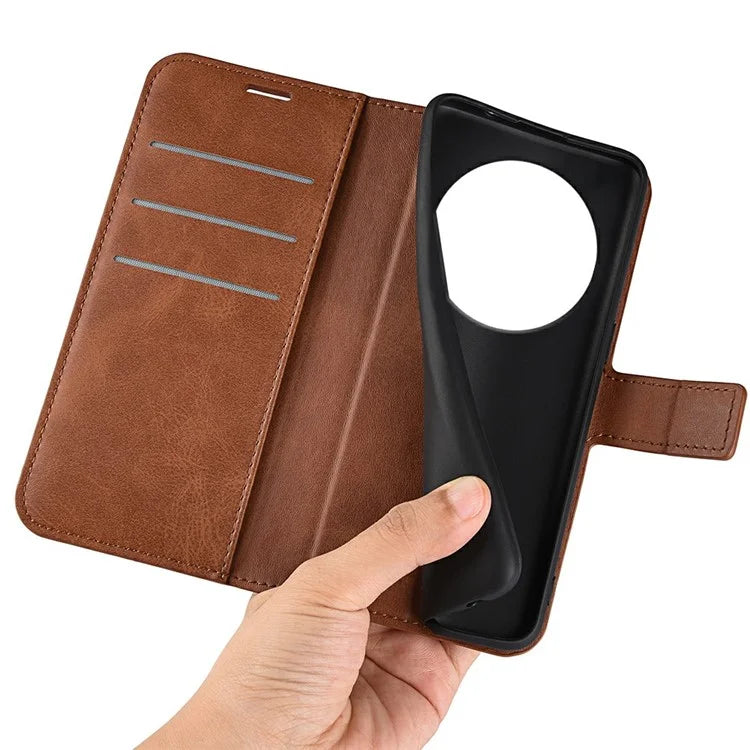 For Xiaomi Redmi 14C 4G Stand Case Anti-Scratch Calf Texture Leather Phone Cover