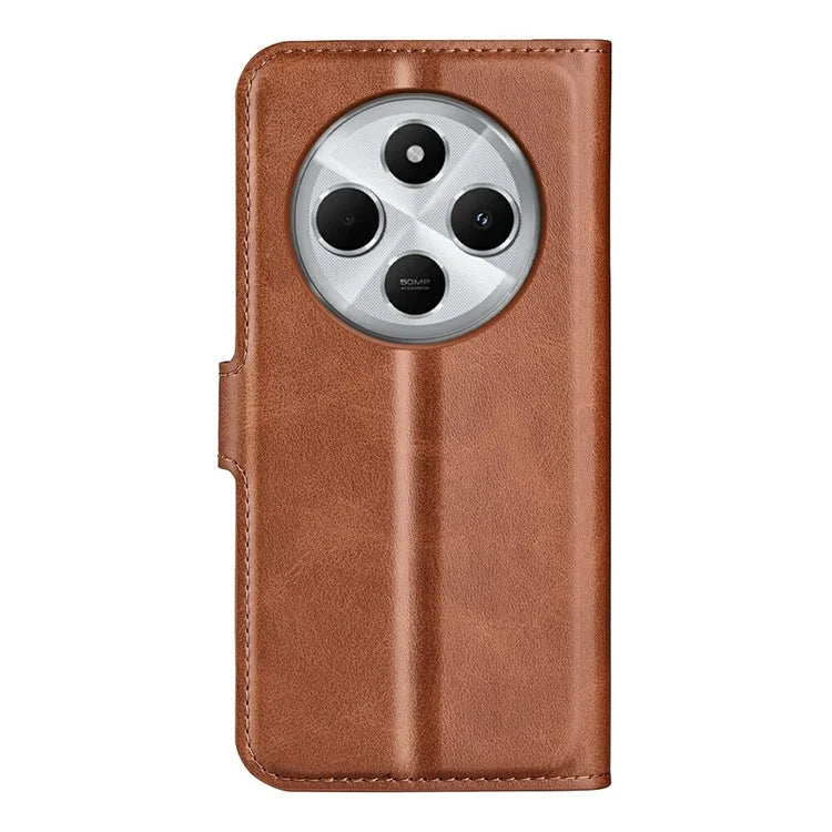 For Xiaomi Redmi 14C 4G Stand Case Anti-Scratch Calf Texture Leather Phone Cover