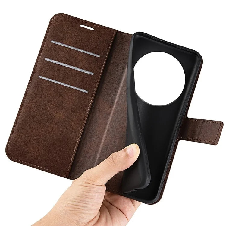 For Xiaomi Redmi 14C 4G Stand Case Anti-Scratch Calf Texture Leather Phone Cover