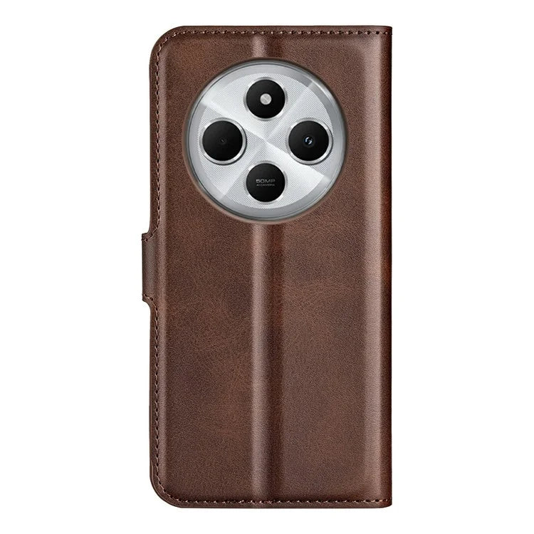 For Xiaomi Redmi 14C 4G Stand Case Anti-Scratch Calf Texture Leather Phone Cover