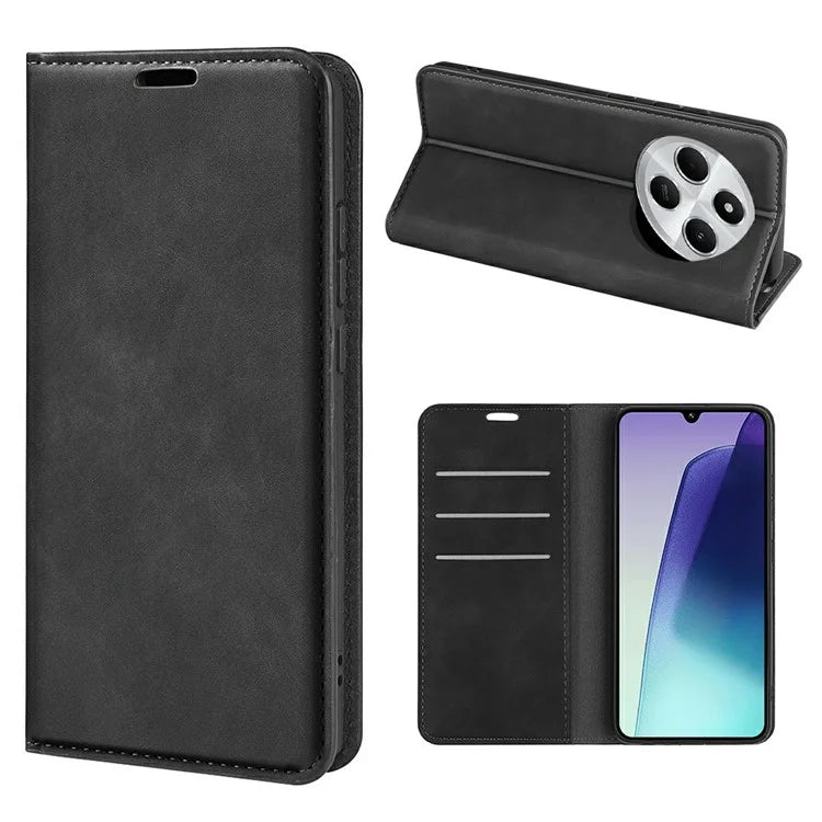 For Xiaomi Redmi 14C 4G Case Skin-Touch Leather Wallet Phone Cover