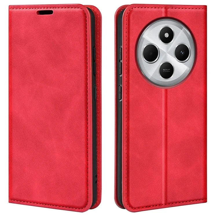 For Xiaomi Redmi 14C 4G Case Skin-Touch Leather Wallet Phone Cover