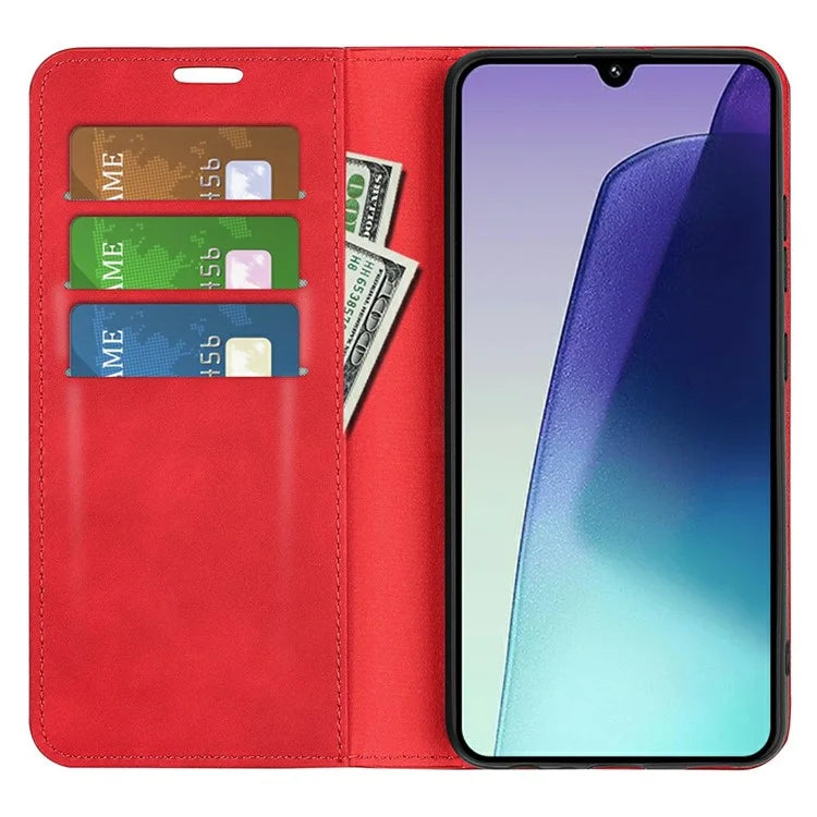 For Xiaomi Redmi 14C 4G Case Skin-Touch Leather Wallet Phone Cover