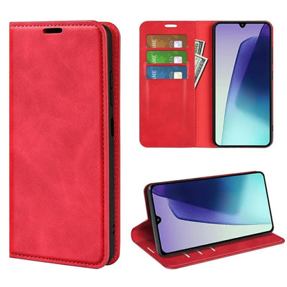 For Xiaomi Redmi 14C 4G Case Skin-Touch Leather Wallet Phone Cover
