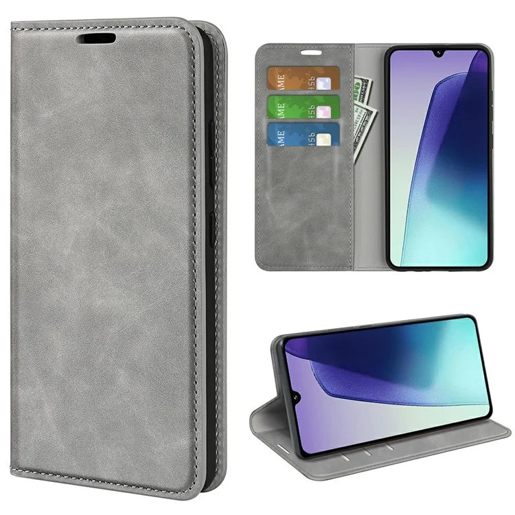 For Xiaomi Redmi 14C 4G Case Skin-Touch Leather Wallet Phone Cover