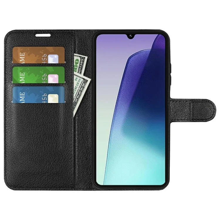 For Xiaomi Redmi 14C 4G Case Litchi Texture Shockproof Leather Wallet Phone Cover