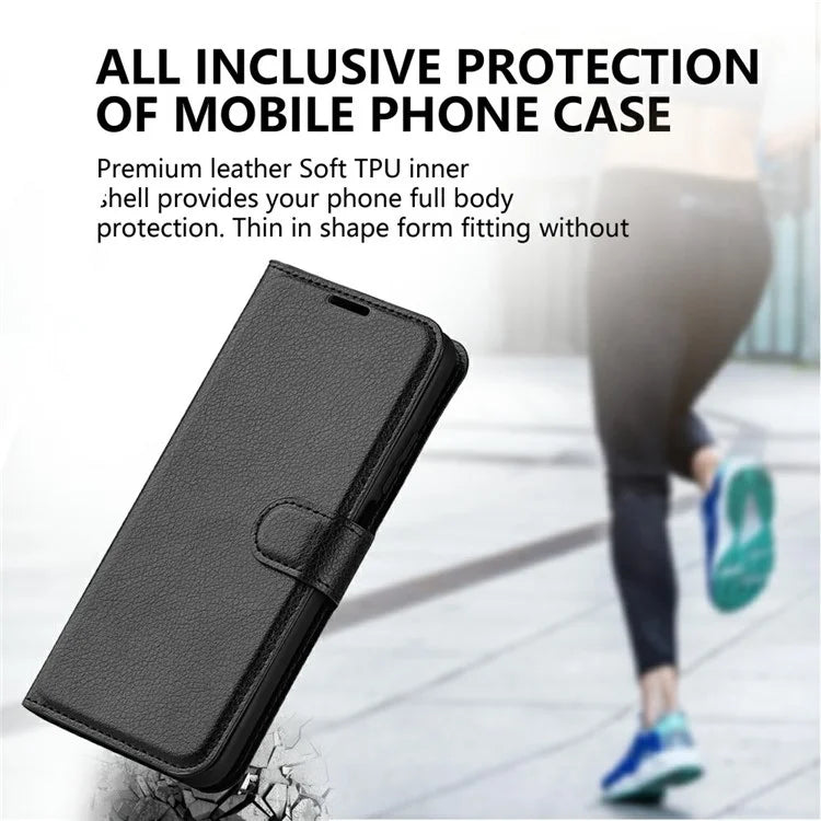 For Xiaomi Redmi 14C 4G Case Litchi Texture Shockproof Leather Wallet Phone Cover