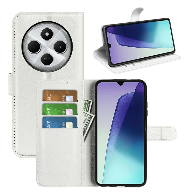 For Xiaomi Redmi 14C 4G Case Litchi Texture Shockproof Leather Wallet Phone Cover