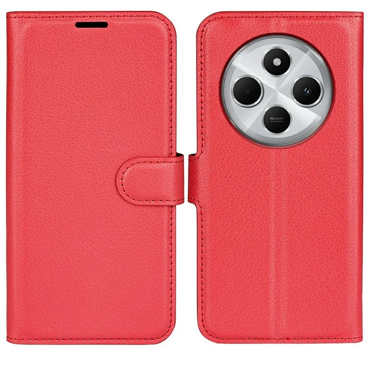 For Xiaomi Redmi 14C 4G Case Litchi Texture Shockproof Leather Wallet Phone Cover