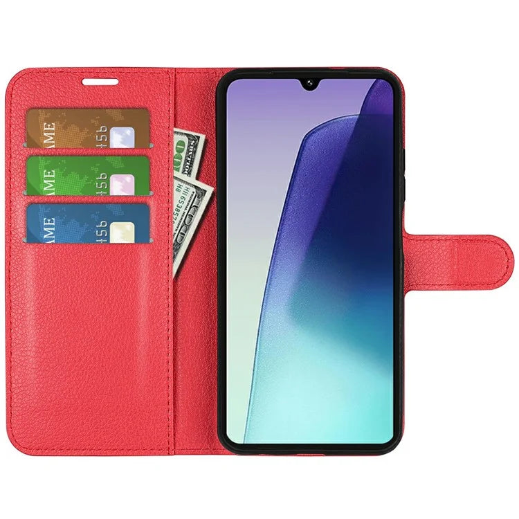For Xiaomi Redmi 14C 4G Case Litchi Texture Shockproof Leather Wallet Phone Cover