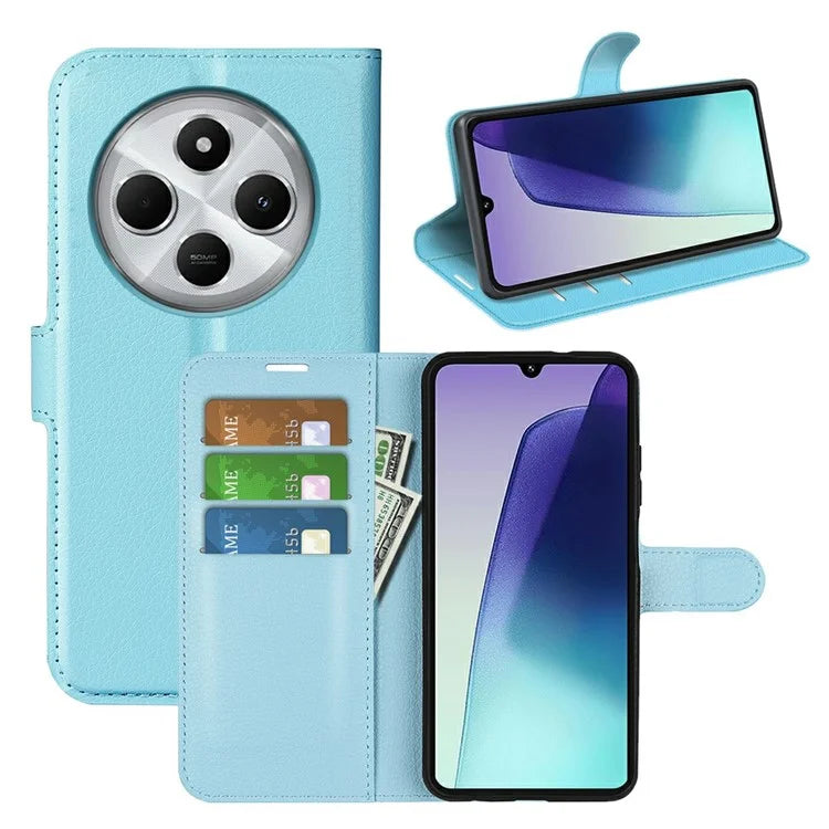 For Xiaomi Redmi 14C 4G Case Litchi Texture Shockproof Leather Wallet Phone Cover