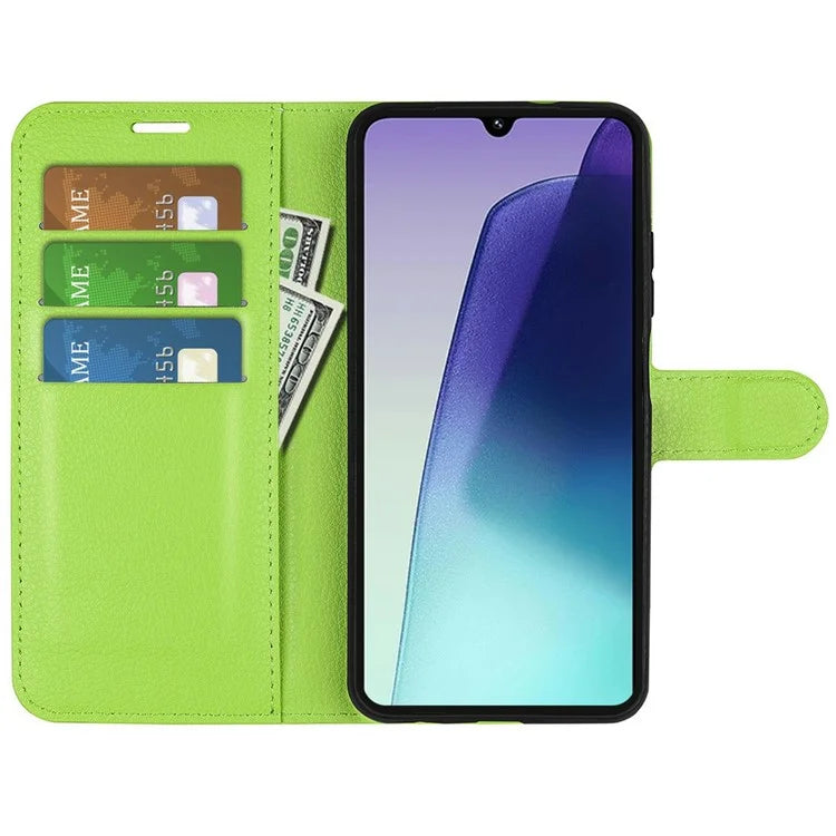 For Xiaomi Redmi 14C 4G Case Litchi Texture Shockproof Leather Wallet Phone Cover