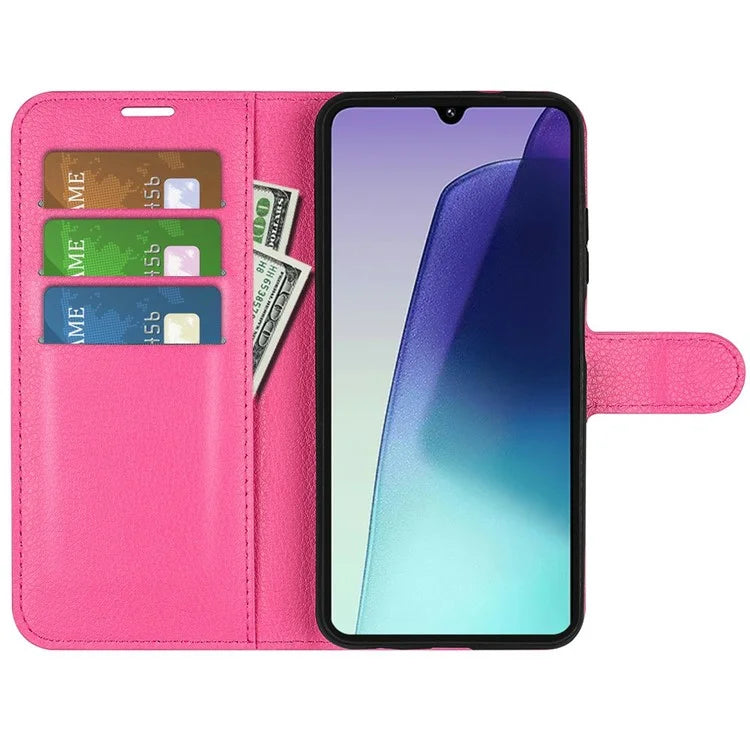 For Xiaomi Redmi 14C 4G Case Litchi Texture Shockproof Leather Wallet Phone Cover