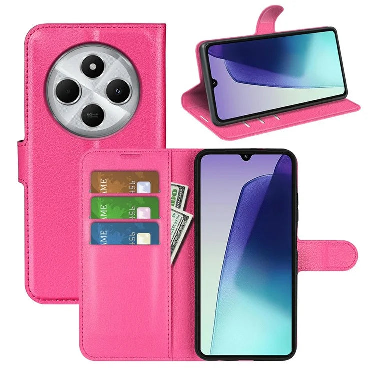 For Xiaomi Redmi 14C 4G Case Litchi Texture Shockproof Leather Wallet Phone Cover