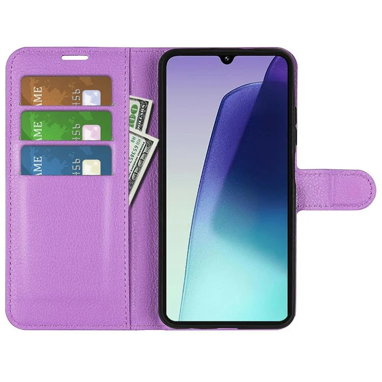 For Xiaomi Redmi 14C 4G Case Litchi Texture Shockproof Leather Wallet Phone Cover