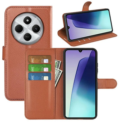 For Xiaomi Redmi 14C 4G Case Litchi Texture Shockproof Leather Wallet Phone Cover