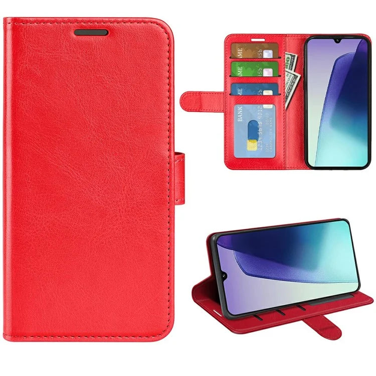 For Xiaomi Redmi 14C 4G Wallet Case Crazy Horse Texture Stand Leather Phone Cover