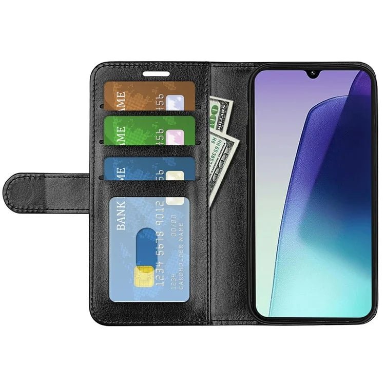 For Xiaomi Redmi 14C 4G Wallet Case Crazy Horse Texture Stand Leather Phone Cover