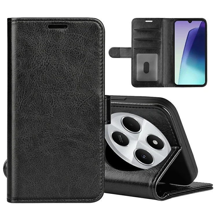 For Xiaomi Redmi 14C 4G Wallet Case Crazy Horse Texture Stand Leather Phone Cover