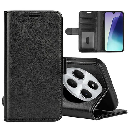For Xiaomi Redmi 14C 4G Wallet Case Crazy Horse Texture Stand Leather Phone Cover