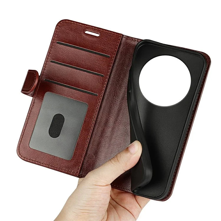 For Xiaomi Redmi 14C 4G Wallet Case Crazy Horse Texture Stand Leather Phone Cover