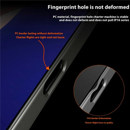 GKK For iPhone 16 Pro Max Case Skin-Touch PU Leather Covered Anti-Drop PC Phone Cover