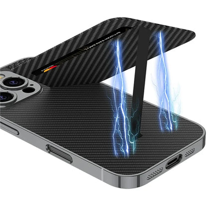 GKK For iPhone 16 Pro Max Case Shockproof TPU+PC+PU Phone Shell with Card Holder Kickstand