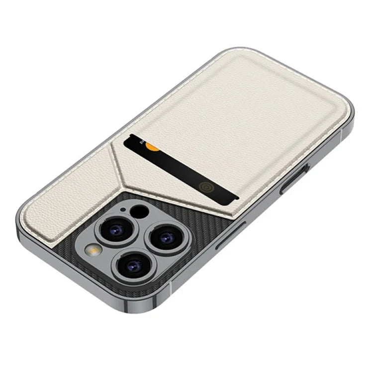 GKK For iPhone 16 Pro Max Case Shockproof TPU+PC+PU Phone Shell with Card Holder Kickstand