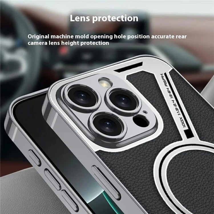 GKK For iPhone 16 Pro Max Case Compatible with MagSafe Anti-Scratch PC+TPU+PU Phone Cover