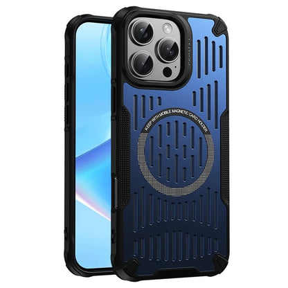 For iPhone 16 Pro Max Case Heat Dissipation Hollow Magnetic Anti-Drop TPU+PC Phone Cover Compatible with Magsafe