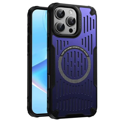 For iPhone 16 Pro Max Case Heat Dissipation Hollow Magnetic Anti-Drop TPU+PC Phone Cover Compatible with Magsafe