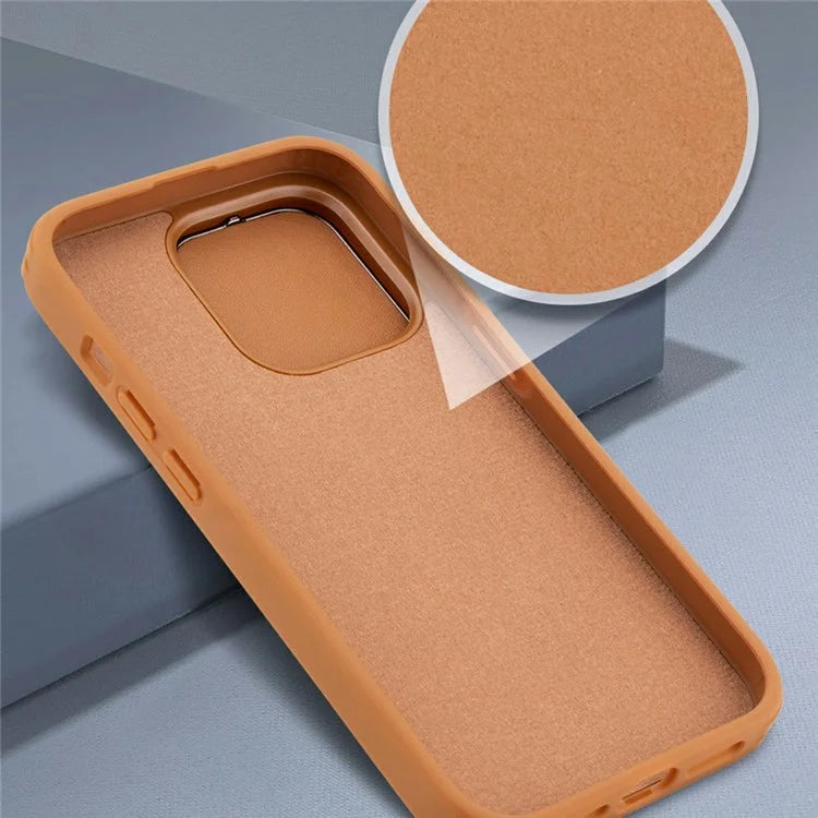 GKK For iPhone 16 Pro Max Case PU Leather Covered PC Phone Shell with Lens Guard Kickstand