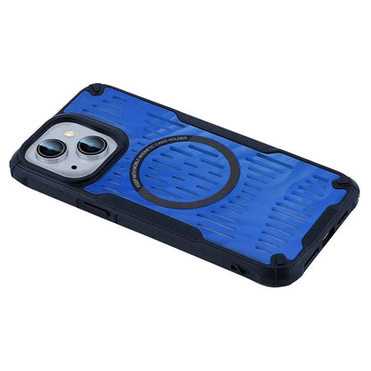 For iPhone 13 Case Heat Dissipation Hollow Magnetic Anti-Drop TPU+PC Phone Cover Compatible with Magsafe