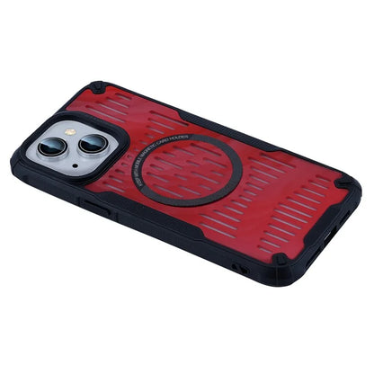 For iPhone 13 Case Heat Dissipation Hollow Magnetic Anti-Drop TPU+PC Phone Cover Compatible with Magsafe