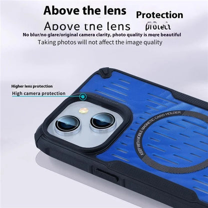 For iPhone 13 Case Heat Dissipation Hollow Magnetic Anti-Drop TPU+PC Phone Cover Compatible with Magsafe