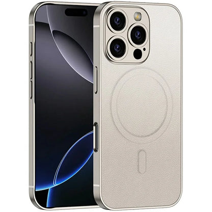GKK For iPhone 16 Pro Max Case Compatible with MagSafe Skin-Touch Shockproof PU+PC Phone Cover