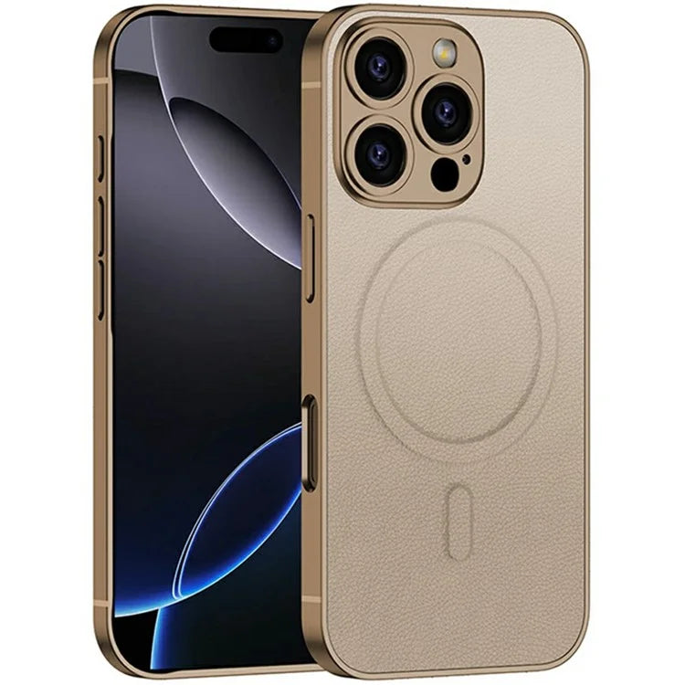 GKK For iPhone 16 Pro Max Case Compatible with MagSafe Skin-Touch Shockproof PU+PC Phone Cover