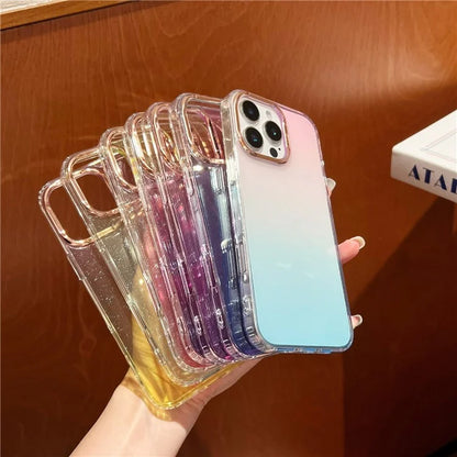 For iPhone 16 Pro Case Dual Color Gradient Soft TPU Phone Case