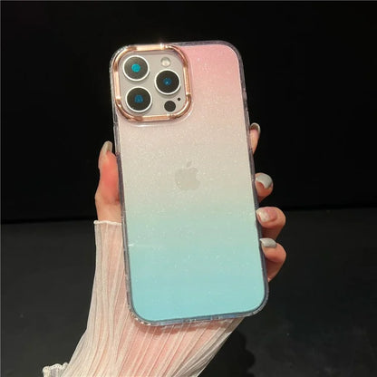 For iPhone 16 Pro Case Dual Color Gradient Soft TPU Phone Case