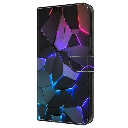 For iPhone 16 Case Pattern Printed Protective Cover TPU+PU Leather Flip Phone Case