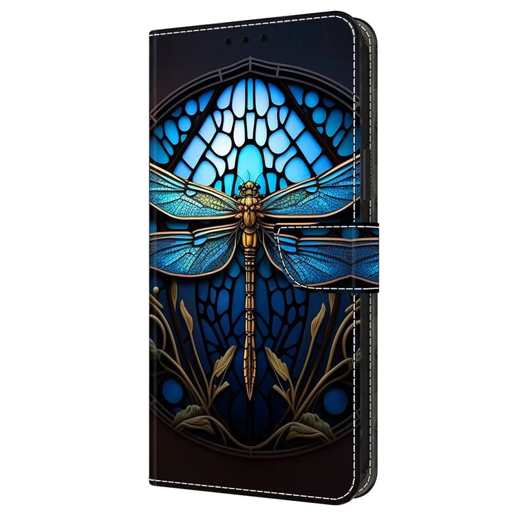 For iPhone 16 Plus Case Pattern Printed Protective Cover TPU+PU Leather Flip Phone Case