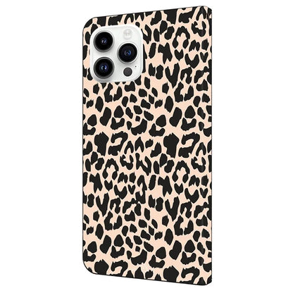 For iPhone 16 Pro Case Pattern Printed Protective Cover TPU+PU Leather Flip Phone Case
