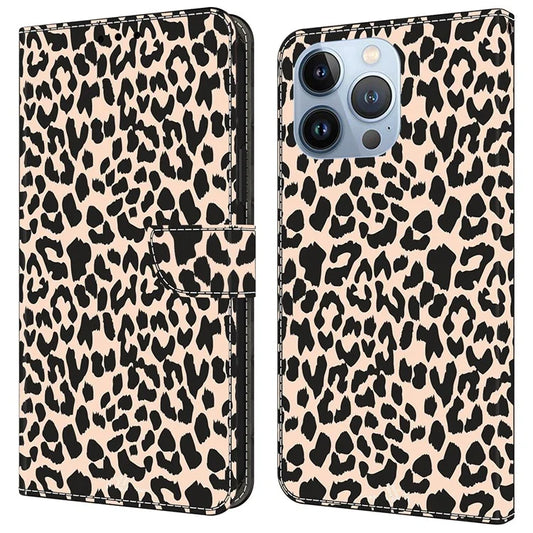 For iPhone 16 Pro Max Case Pattern Printed Protective Cover TPU+PU Leather Flip Phone Case
