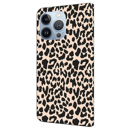 For iPhone 16 Pro Max Case Pattern Printed Protective Cover TPU+PU Leather Flip Phone Case