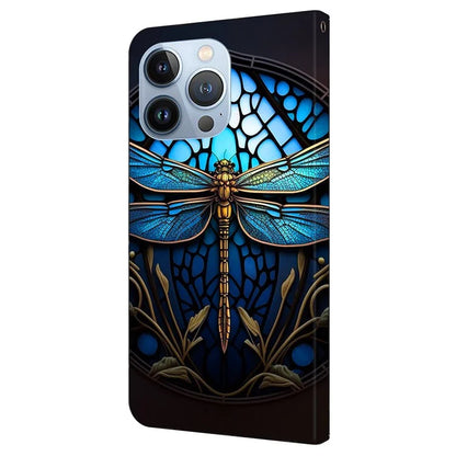 For iPhone 16 Pro Max Case Pattern Printed Protective Cover TPU+PU Leather Flip Phone Case